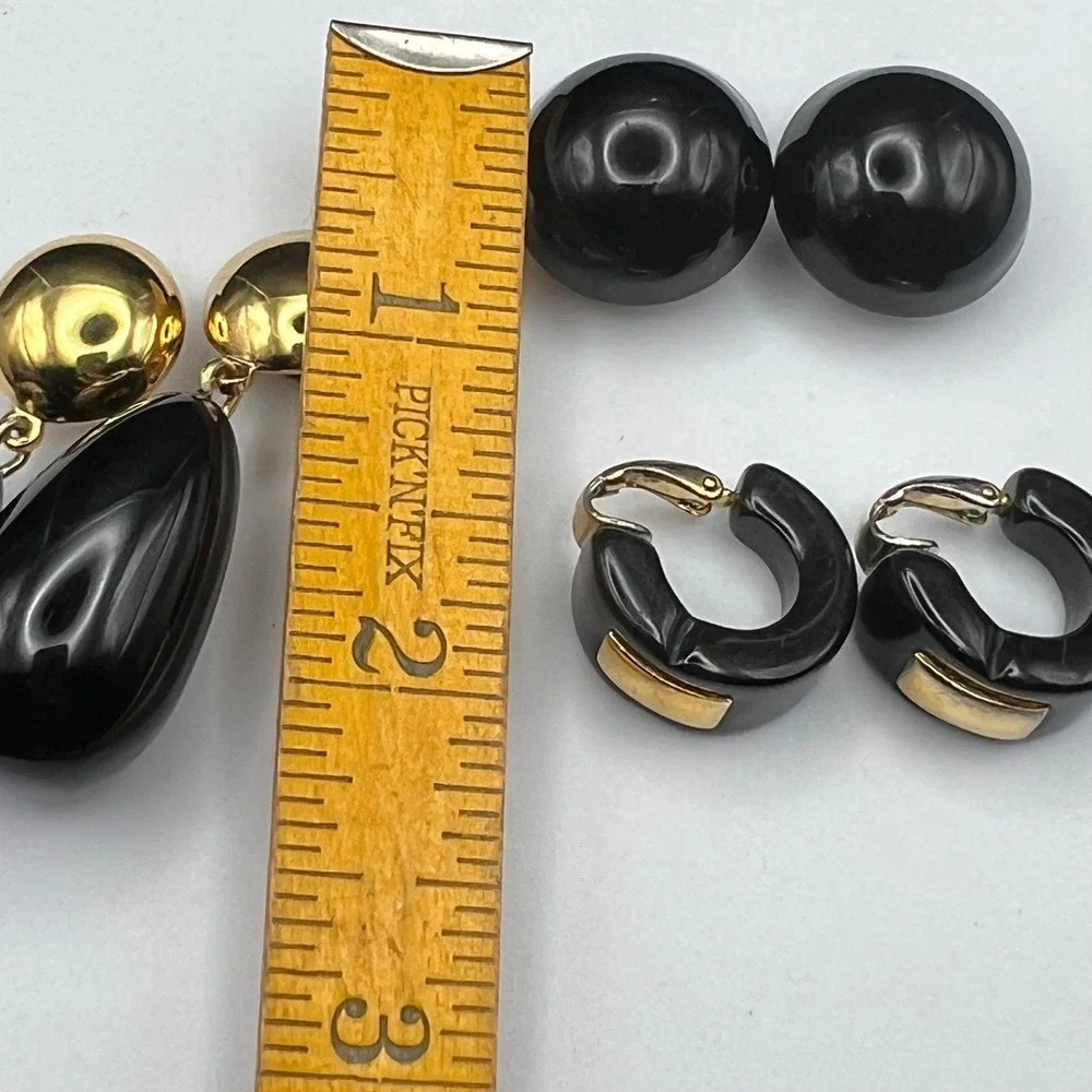 Retro '80s/'90s Statement Earrings – Lot of 3‎